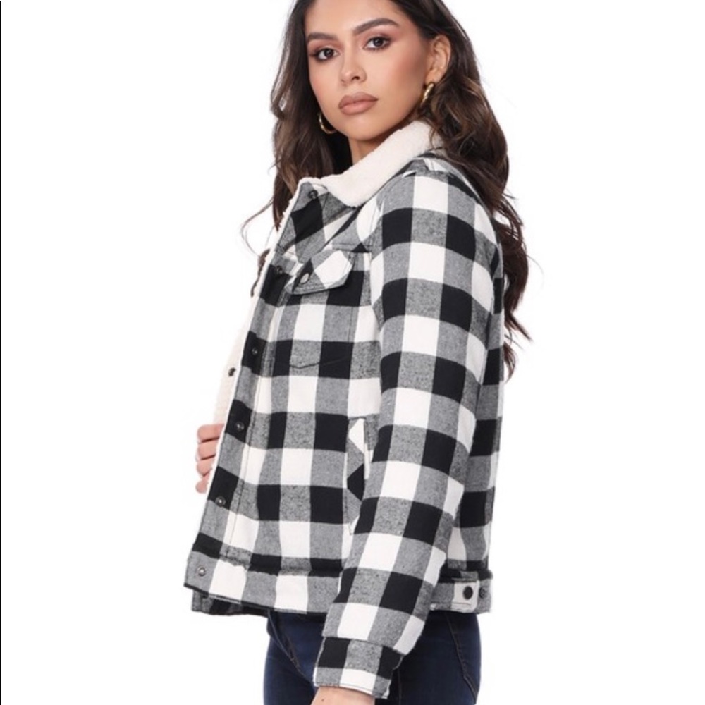 Joleen Sherpa-Lined Plaid Jacket